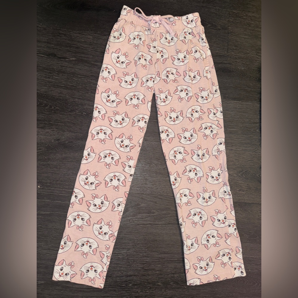 Disney’s Aristocats Marie Kitten Pink and White Women’s Cat Lounge PJ Bottom XS
